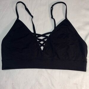 No Boundaries Sports Bra SZ LG Black